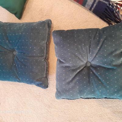 Neck pillow - throw pillows - throw blanket and a queen sized blanket