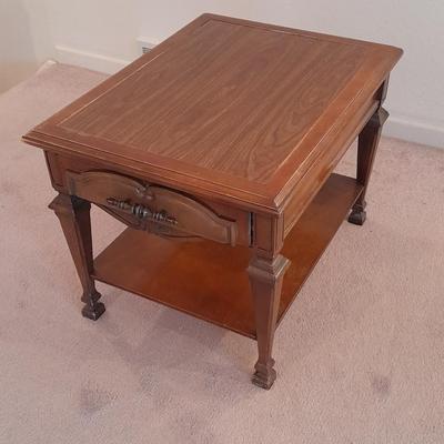 Nice Peters Revington by Mahasco One drawer two-tiered end table