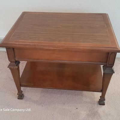 Nice Peters Revington by Mahasco One drawer two-tiered end table