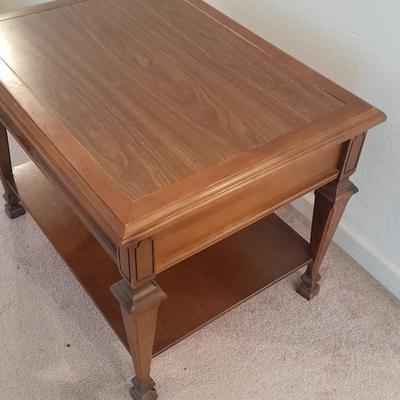 Nice Peters Revington by Mahasco One drawer two-tiered end table