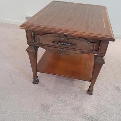 Nice Peters Revington by Mahasco One drawer two-tiered end table