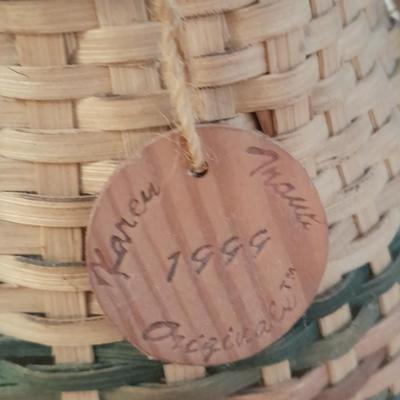 Two Karen Traub Original Basket Market art baskets
