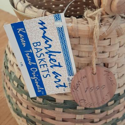 Two Karen Traub Original Basket Market art baskets