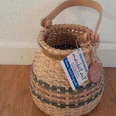 Two Karen Traub Original Basket Market art baskets