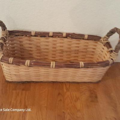 Three wicker baskets