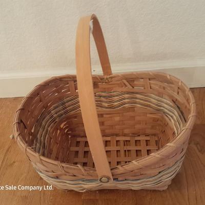 Three wicker baskets