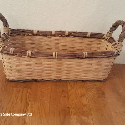 Three wicker baskets