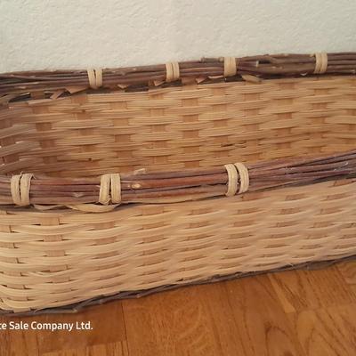 Three wicker baskets
