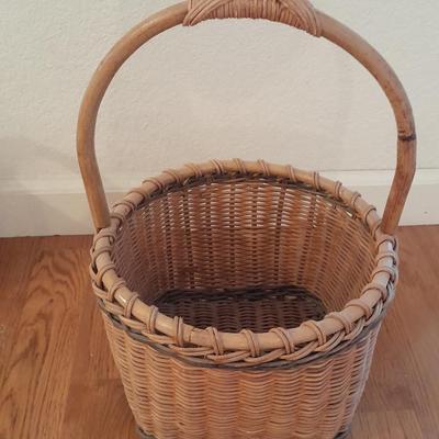 Three wicker baskets