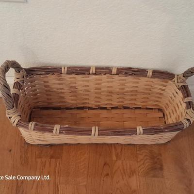 Three wicker baskets