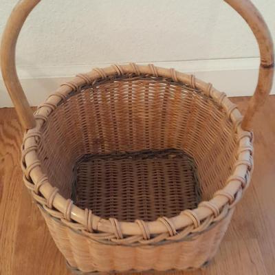 Three wicker baskets