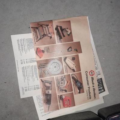 Black and Decker 1/4" electric drill with case and accessories