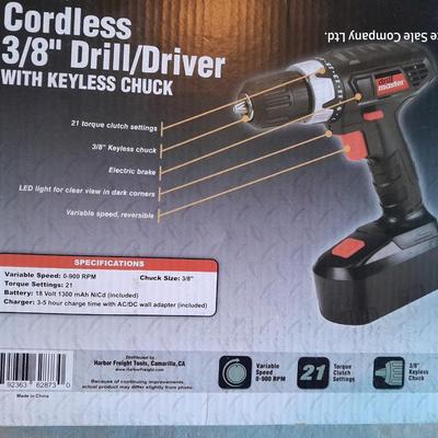 18 volt Drill Master 3/8" drill driver with keyless chuck