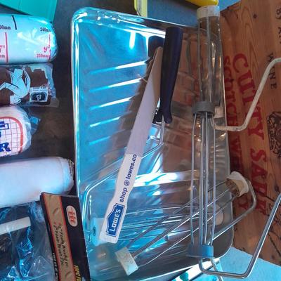 Painting supplies - paint trays- rollers and pads - and more