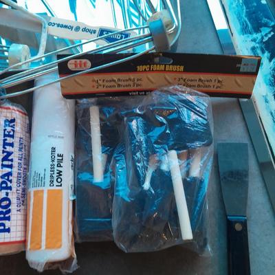 Painting supplies - paint trays- rollers and pads - and more