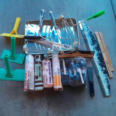 Painting supplies - paint trays- rollers and pads - and more