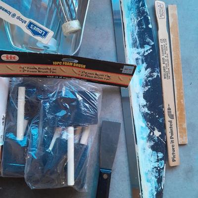 Painting supplies - paint trays- rollers and pads - and more