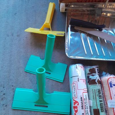 Painting supplies - paint trays- rollers and pads - and more
