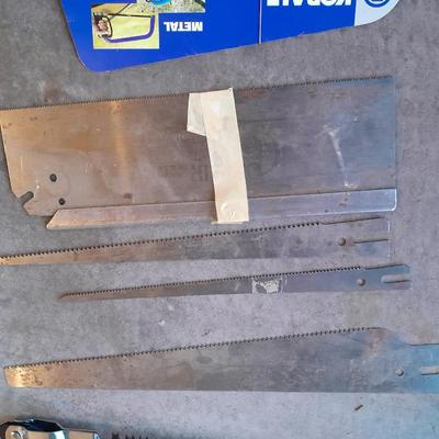 Kobalt saw with assortment of blades - hammer and a wood cradle