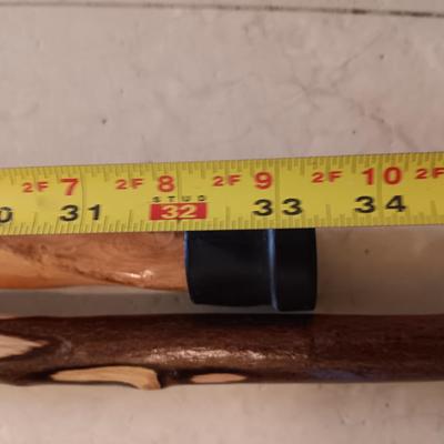Wooden cane and wood Brazos walking stick