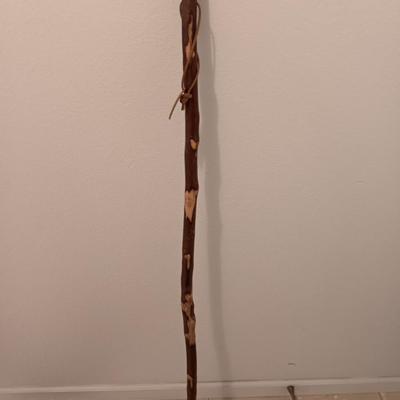 Wooden cane and wood Brazos walking stick