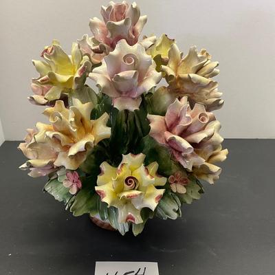 Vintage Capodimonte Porcelain Roses