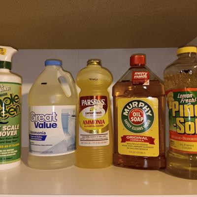 New cleaning chemicals - Pine Sol - Ammonia - Murphy oil soap