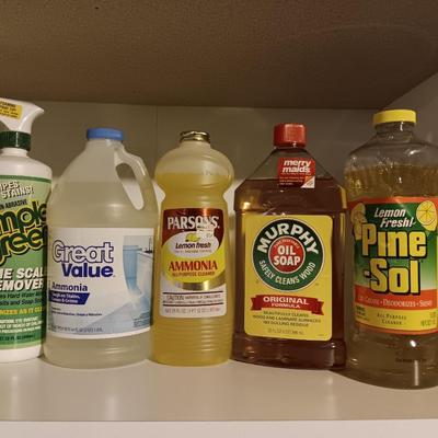 New cleaning chemicals - Pine Sol - Ammonia - Murphy oil soap