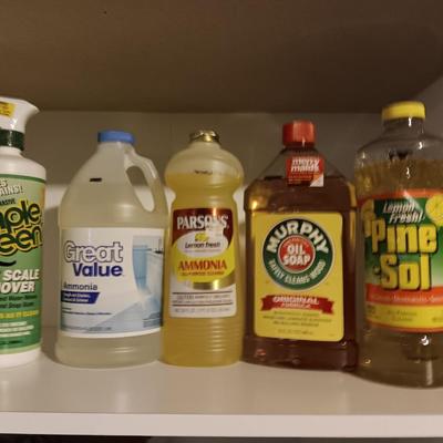 New cleaning chemicals - Pine Sol - Ammonia - Murphy oil soap
