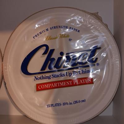 Kitchen paper products - Divided plates - regular plates - napkins - and plastic disposable cups