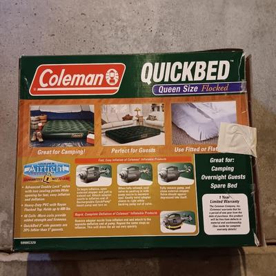 Coleman Quickbed queen sized flocked air mattress.