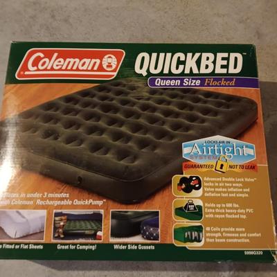 Coleman Quickbed queen sized flocked air mattress.