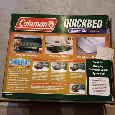 Coleman Quickbed queen sized flocked air mattress.