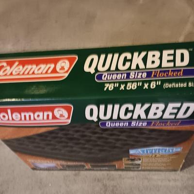 Coleman Quickbed queen sized flocked air mattress.