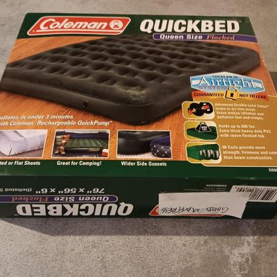 Coleman Quickbed queen sized flocked air mattress.