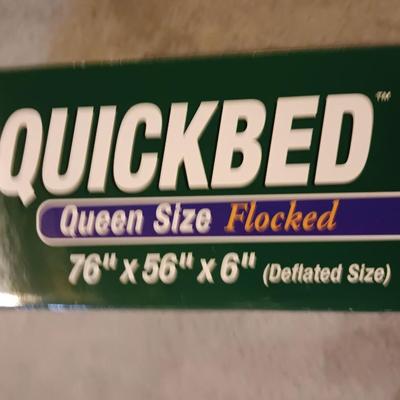 Coleman Quickbed queen sized flocked air mattress.