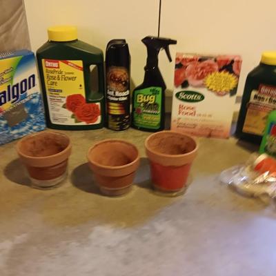 Garden and houseplant fertilizer - bug spray - flowerpots - and more
