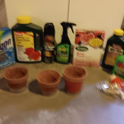 Garden and houseplant fertilizer - bug spray - flowerpots - and more