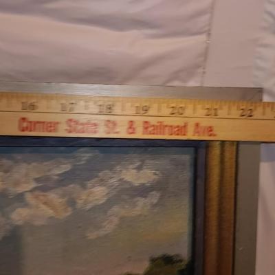 Original framed painting "A Kansas wheat field" by Robert Hodgell with two picture frames