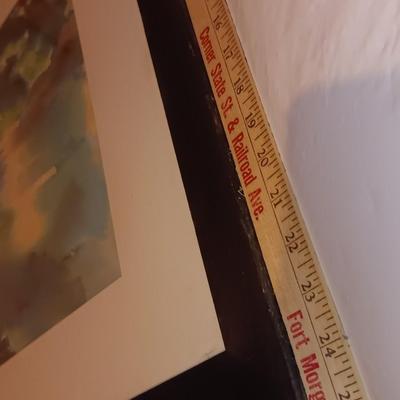 Two large framed original watercolor Artwork - Abstract artwork - and a house