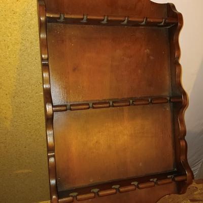 Wood spoon display rack and a nice wooden rolling pin