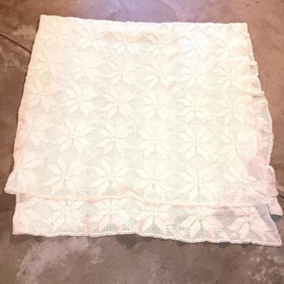 Hand knitted bedspread