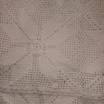 Hand knitted bedspread