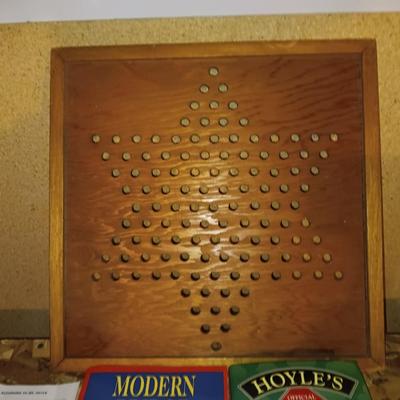 Jack Daniels Gentleman's Cribbage board with Chinese checkers board and two card books
