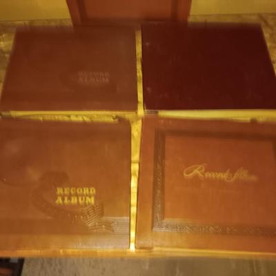 Five record Album books mostly full of vinyl records
