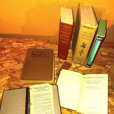 Vintage books - poetry - Mark Twain - Hill's manual - Principals of expression and more
