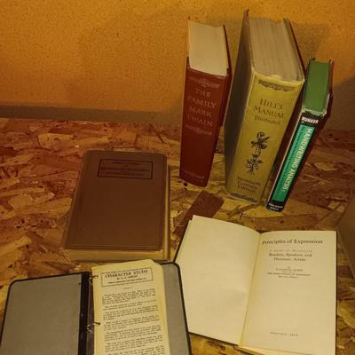 Vintage books - poetry - Mark Twain - Hill's manual - Principals of expression and more