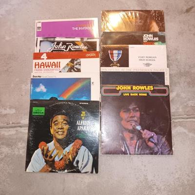Assortment of vinyl albums - John Rowles - Don Ho - Fort Morgan Co, band 1977 -