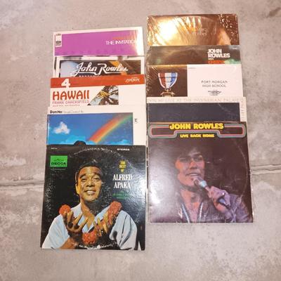 Assortment of vinyl albums - John Rowles - Don Ho - Fort Morgan Co, band 1977 -