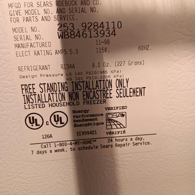 Nice working Kenmore upright freezer